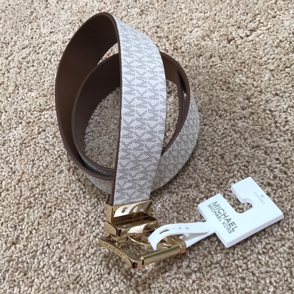 NWT! MICHAEL Michael Kors medium reversible belt main image 4